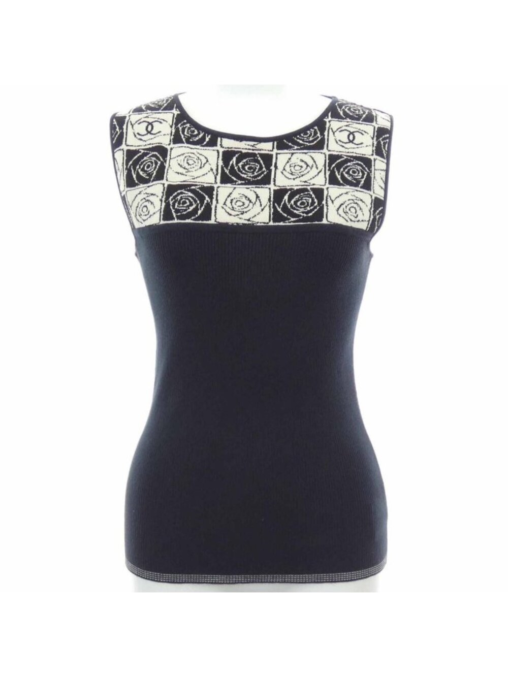 Chanel Vintage Knit Top Black